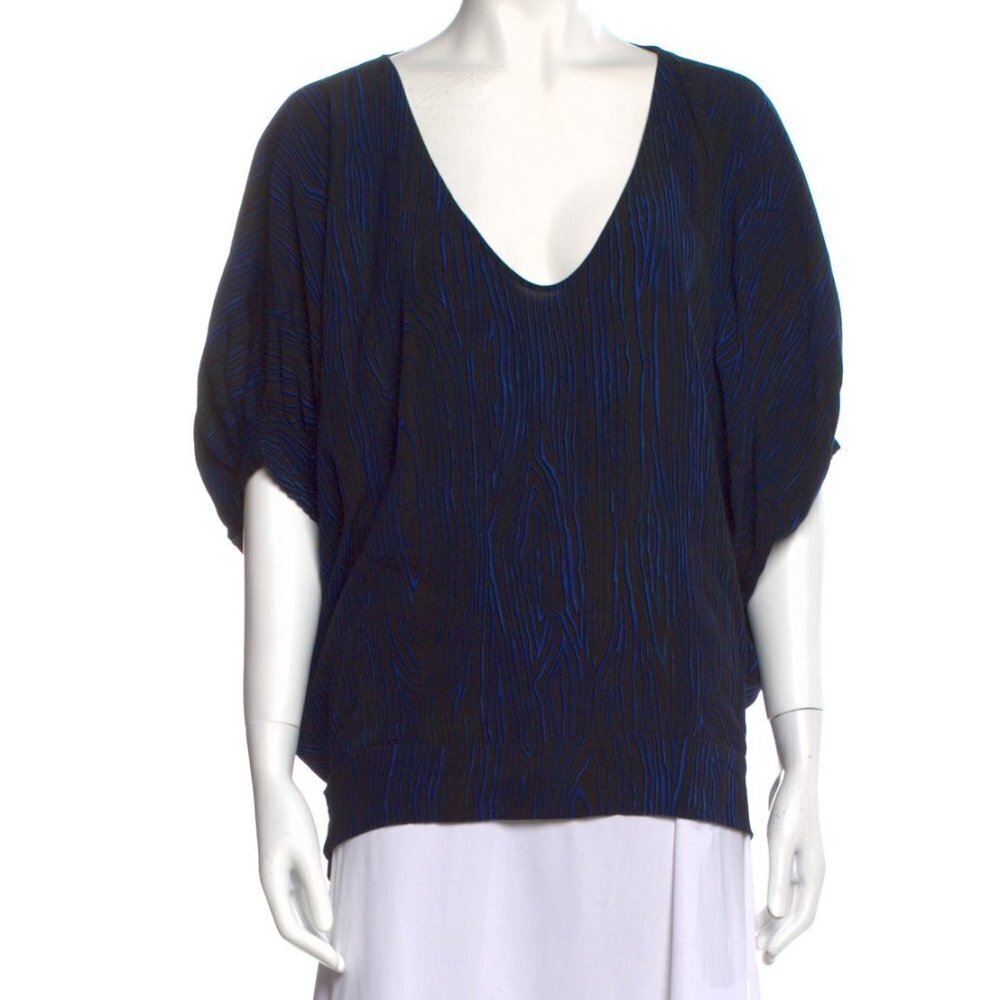 DIANE VON FURSTENBERG Printed V-Neck Tunic Size 2
